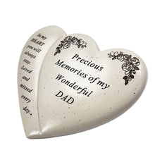 Load image into Gallery viewer, Precious Memories Dad Double Heart Flower Graveside Memorial Ornament
