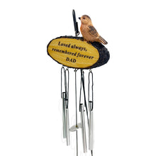 Load image into Gallery viewer, Dad Sadly Missed Robin Bird Graveside Memorial Wind Chime