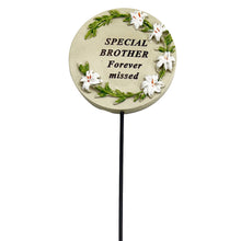 Load image into Gallery viewer, Special Brother Lily Flower Memorial Tribute Stick Graveside Grave Plaque Stake