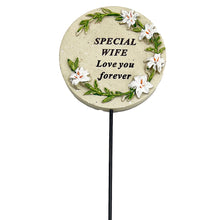 Load image into Gallery viewer, Special Wife Lily Flower Memorial Tribute Stick Graveside Grave Plaque Stake