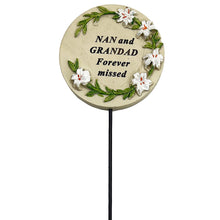 Load image into Gallery viewer, Special Nan and Grandad Lily Flower Memorial Tribute Stick Graveside Grave Plaque Stake