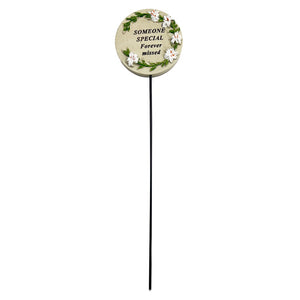 Someone Special Lily Flower Memorial Tribute Stick Graveside Grave Plaque Stake
