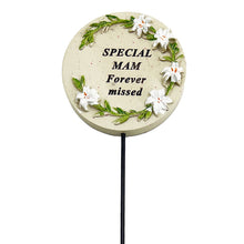 Load image into Gallery viewer, Special Mam Lily Flower Memorial Tribute Stick Graveside Grave Plaque Stake