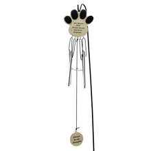 Load image into Gallery viewer, Special Dog Forever Missed Memorial Paw Print Wind Chime Graveside Ornament