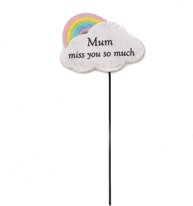 Special Mum Rainbow Memorial Tribute Stick Graveside Grave Plaque Stake
