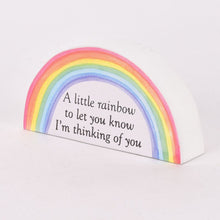 Load image into Gallery viewer, Thinking of You Rainbow Memorial Ornament Verse Plaque Bereavement Gift