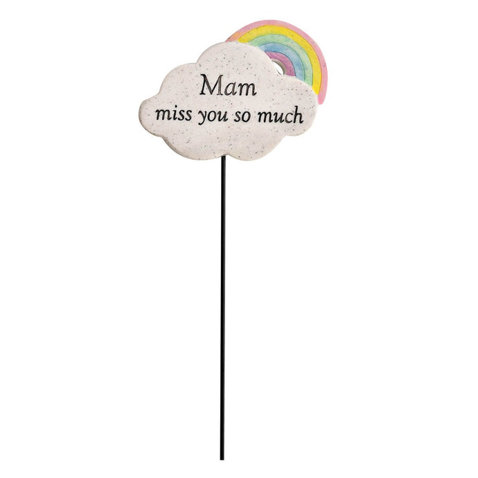 Special Mam Rainbow Memorial Tribute Stick Graveside Grave Plaque Stake