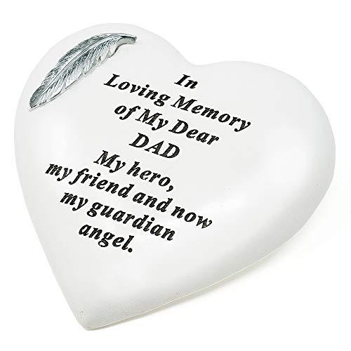 Special Dad Silver Feather Heart Ornament - Angraves Memorials