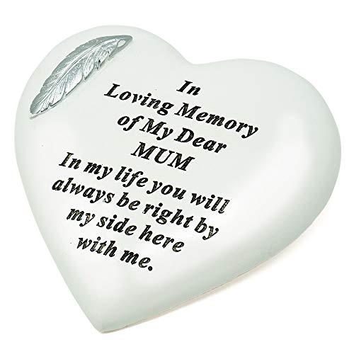 Special Mum Silver Feather Heart Ornament - Angraves Memorials