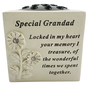Special Grandad Diamante Flower Vase