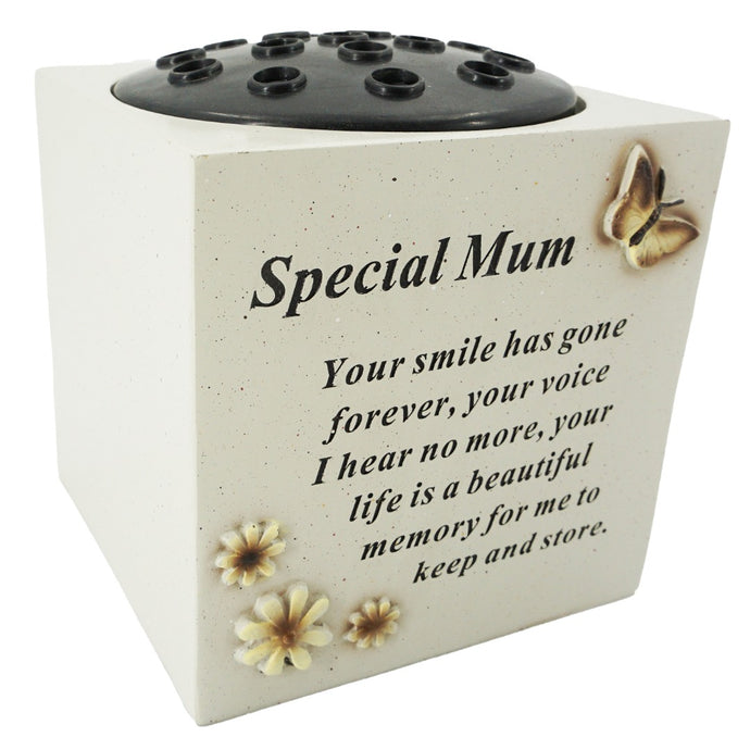 Special Mum Butterfly & Flower Vase