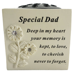 Special Dad Diamante Flower Vase