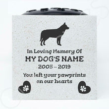Load image into Gallery viewer, Husky Personalised Pet Dog Graveside Memorial Flower Vase
