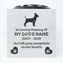 Load image into Gallery viewer, Chihuahua Personalised Pet Dog Graveside Memorial Flower Vase