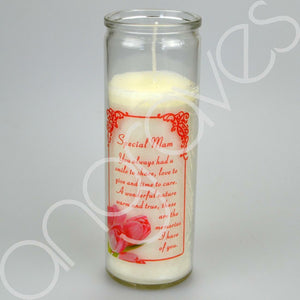 Special Mam A Smile To Share Real Wax Memorial Candle - Angraves Memorials