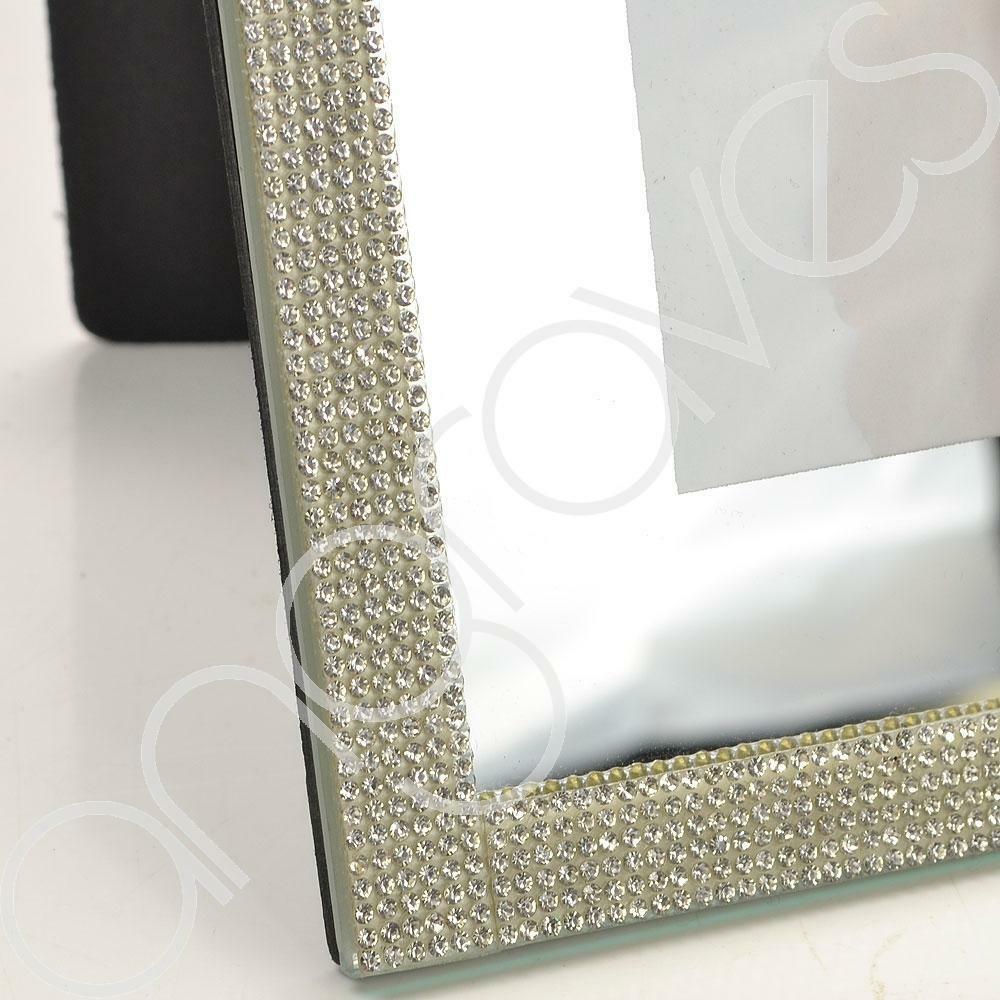Silver Glitz Diamante Photo Frame (5 x 7 Inch) - Angraves Memorials