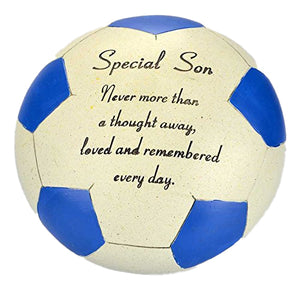 Special Son Blue Football Memorial Ornament