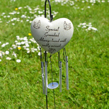 Load image into Gallery viewer, Special Grandad Always Loved Sadly Missed Heart Wind Chime - Angraves Memorials