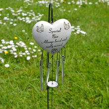 Load image into Gallery viewer, Special Nan Always Loved Sadly Missed Heart Wind Chime - Angraves Memorials