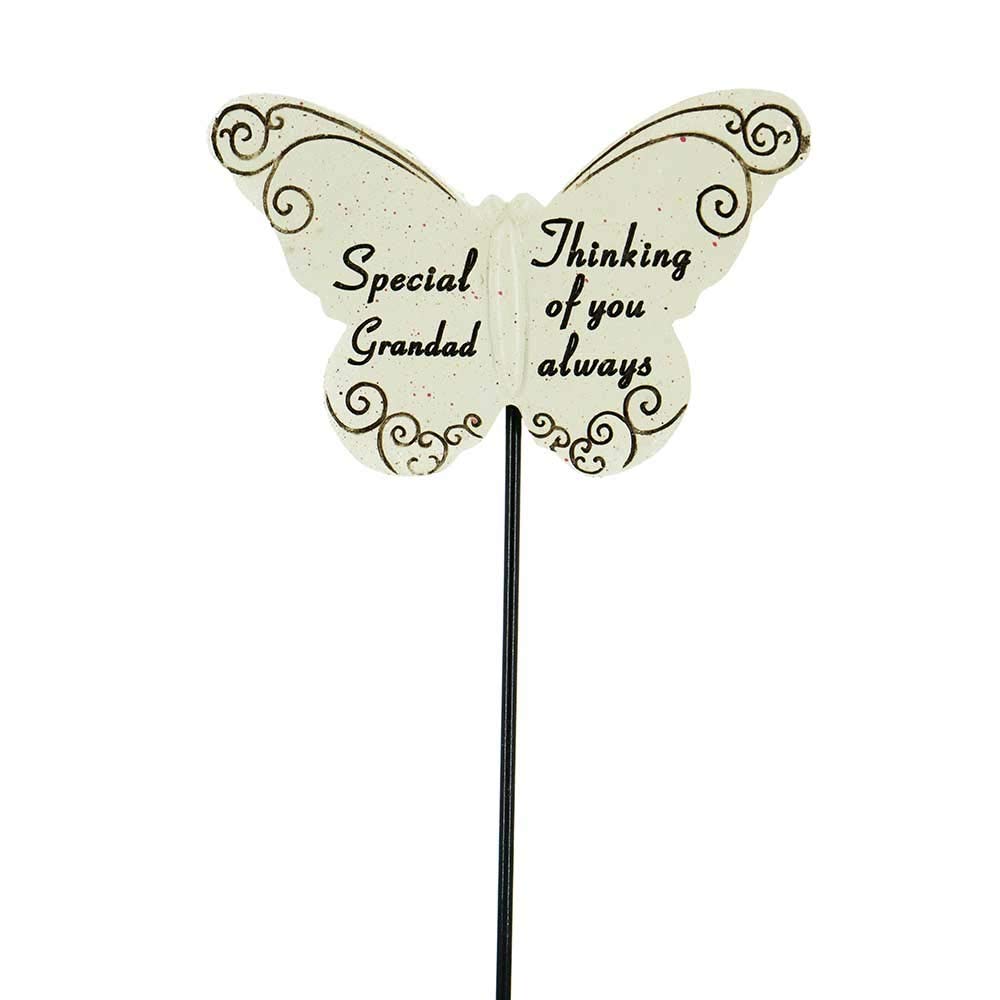 Thinking of you Always Special Grandad Butterfly Memorial Remembrance Stick