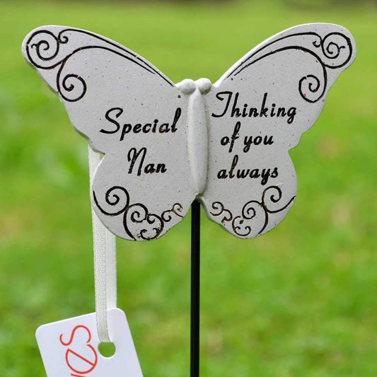 Thinking of you Always Special Nan Butterfly  Memorial Remembrance Stick