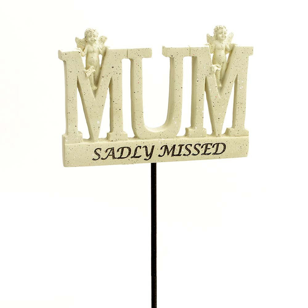 Sadly Missed Mum Angel Memorial Remembrance Stick