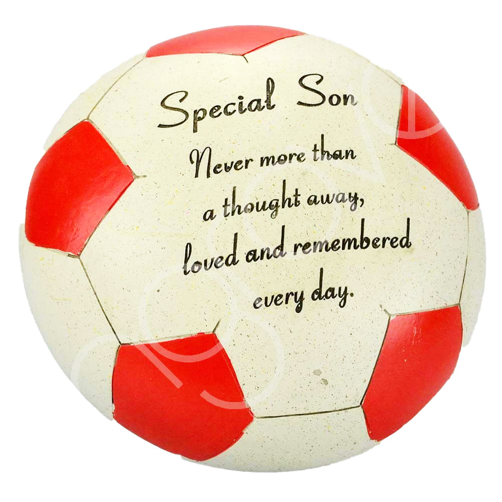 Special Son Red Football Memorial Ornament