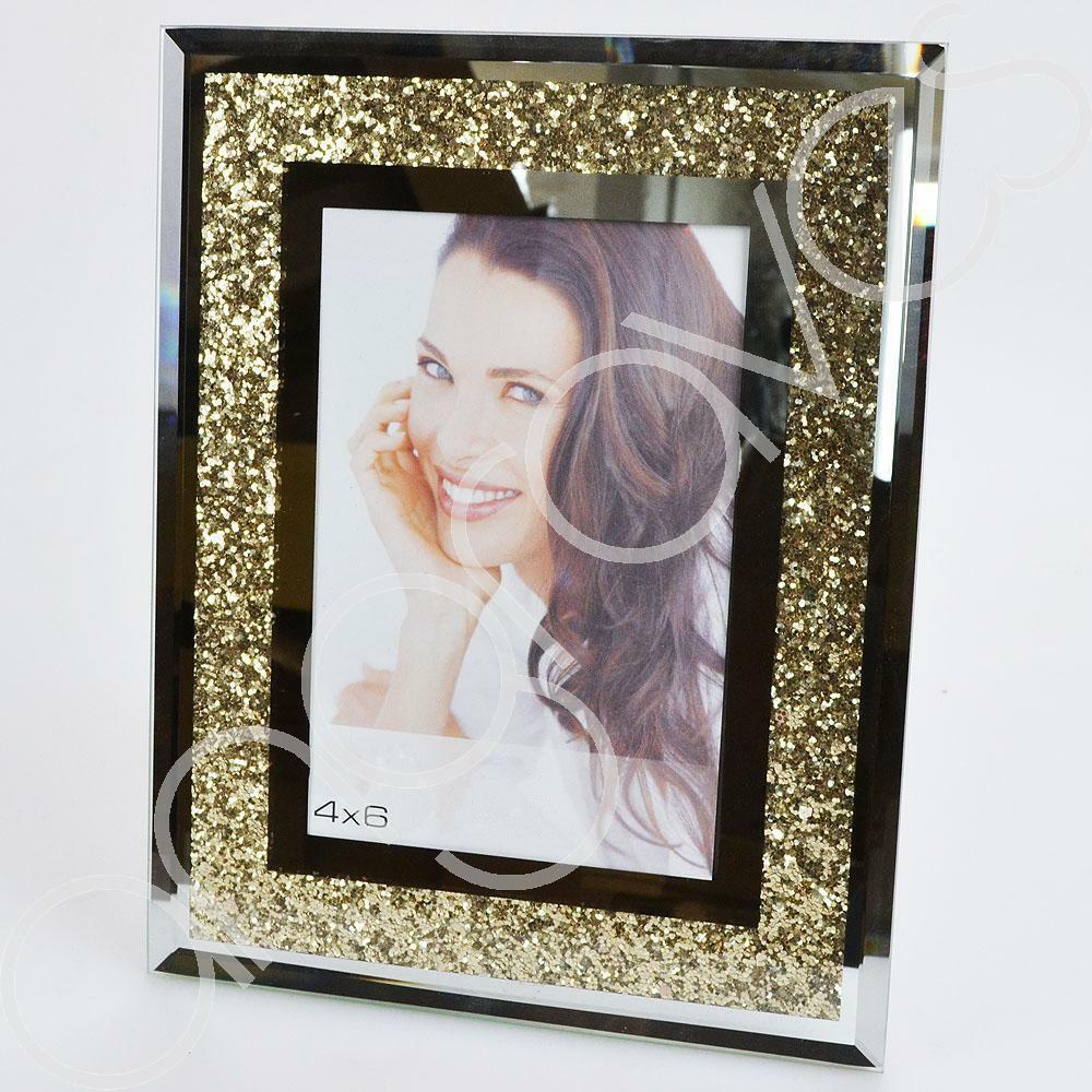 Gold Diamond Crush Photo Frame (4 x 6 inch)