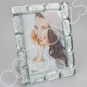 Block Diamond Crush Photo Frame (5 x 7 inch) - Angraves Memorials