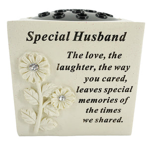 Special Husband Diamante Flower Vase
