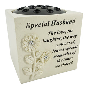 Special Husband Diamante Flower Vase