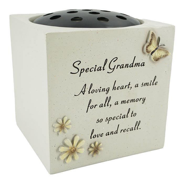 Special Grandma Butterfly & Flower Vase