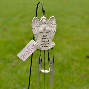 Dear Grandad Guardian Angel Love And Miss You Always Wind Chime - Angraves Memorials
