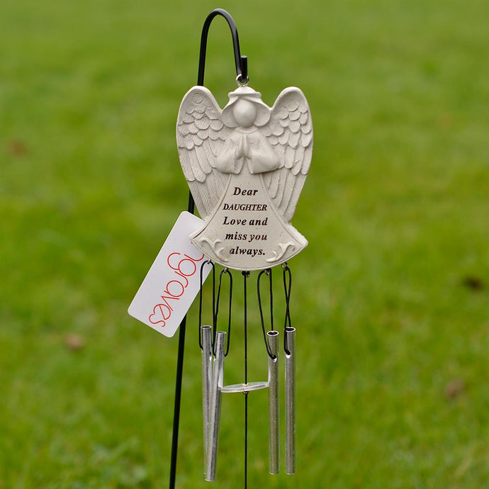 Dear Daughter Guardian Angel Love And Miss You Always Wind Chime - Angraves Memorials