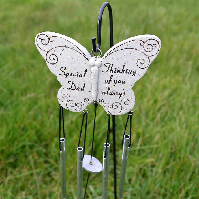 Special Dad Thinking Of You Always Butterfly Wind Chime - Angraves Memorials