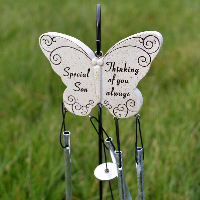 Special Son Thinking Of You Always Butterfly Wind Chime