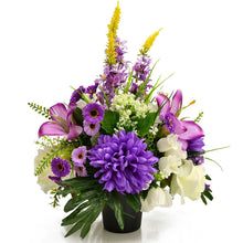 Load image into Gallery viewer, Edie Purple Chrysanthemum Artificial Flower Arrangement