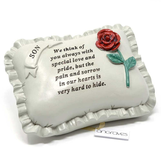 Special Son With Rose Pillow Graveside Ornament