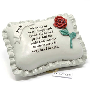 Special Son With Rose Pillow Graveside Ornament