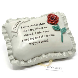 Special Sister With Rose Pillow Graveside Ornament