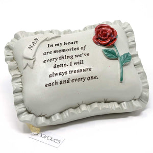 Special Nan With Rose Pillow Graveside Ornament