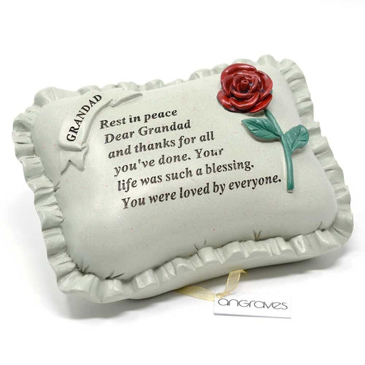 Special Grandad With Rose Pillow Graveside Ornament