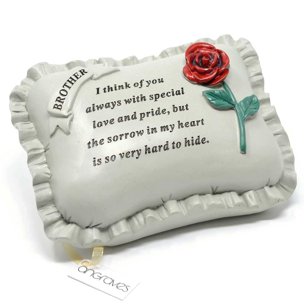 Special Brother With Rose Pillow Graveside Ornament