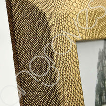 Load image into Gallery viewer, Gold Faux Textured Lizard Skin Photo Frame (4 x 6 Inch) - Angraves Memorials