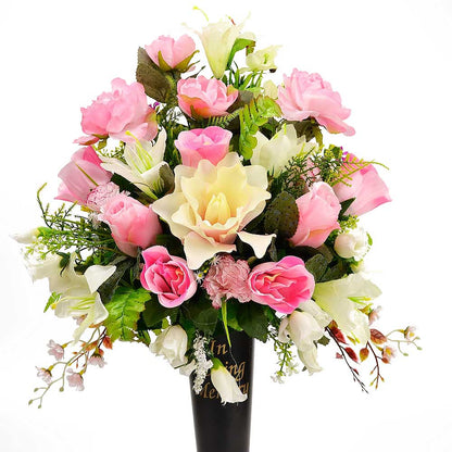 Lou Artificial Flower Arrangement in a Spiked Vase
