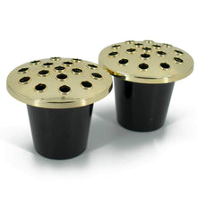 Load image into Gallery viewer, Gold  Set of 2 Memorial Grave Vases &amp; Lids
