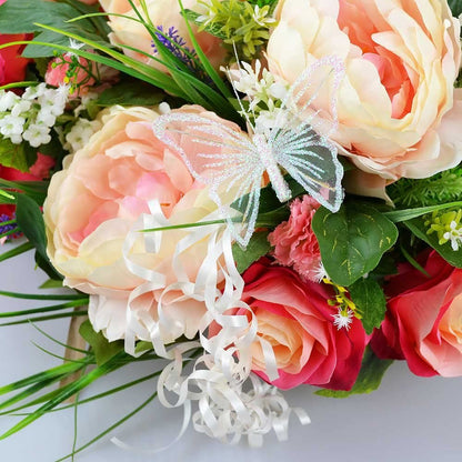 Pearle Large Artificial Flower Teardrop Memorial Arrangement