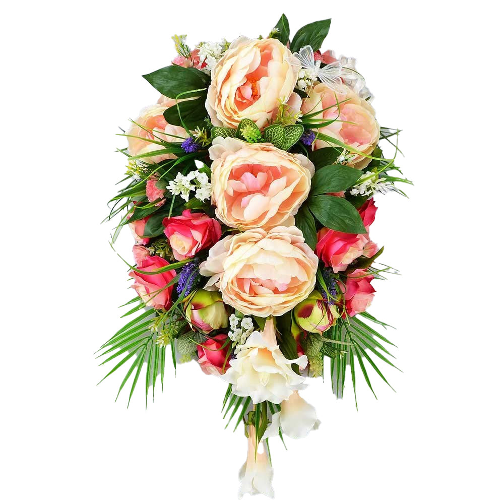 Pearle Large Artificial Flower Teardrop Memorial Arrangement