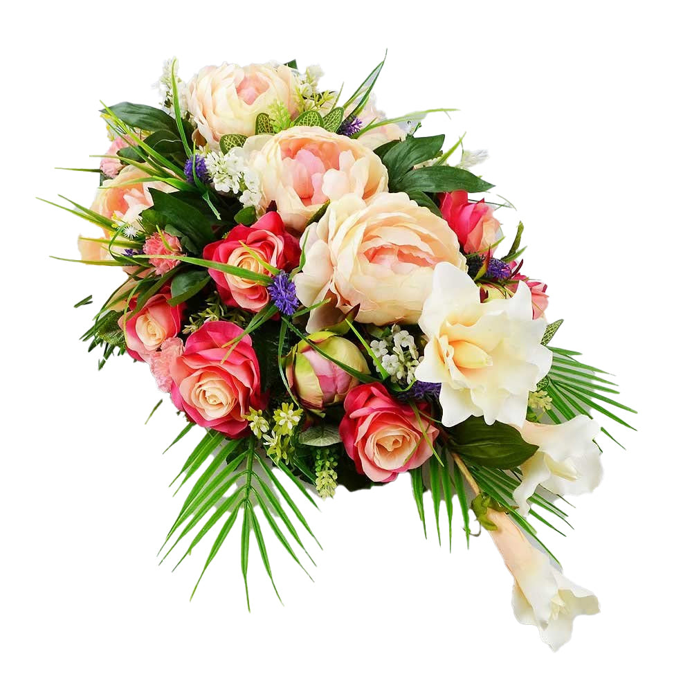 Pearle Large Artificial Flower Teardrop Memorial Arrangement