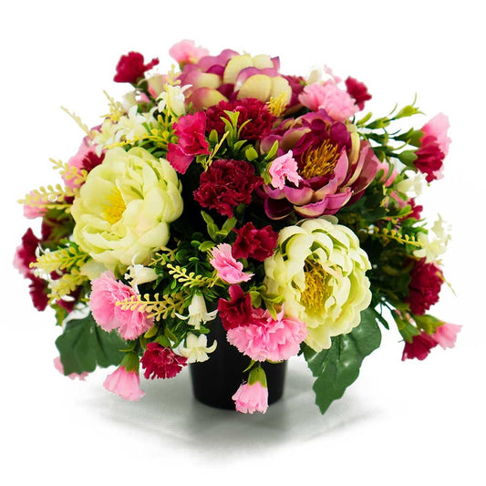 Alexa Pink Peony Artificial Flower Memorial Arrangement